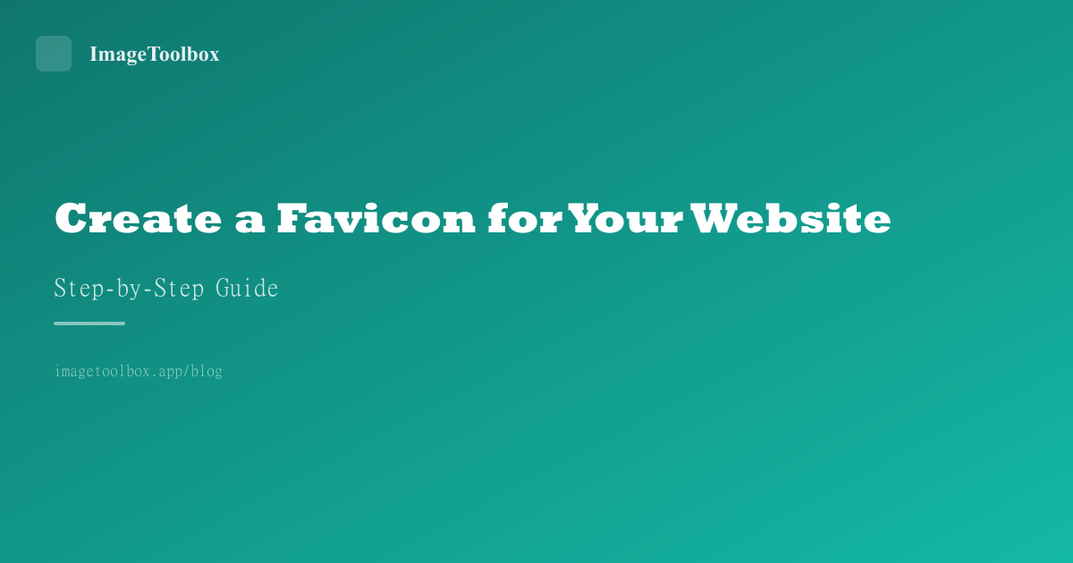 How to Create a Favicon for Your Website