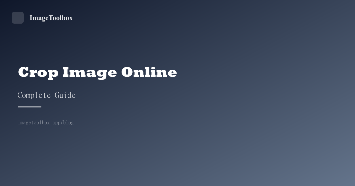 How to Crop an Image to Any Size or Shape Online