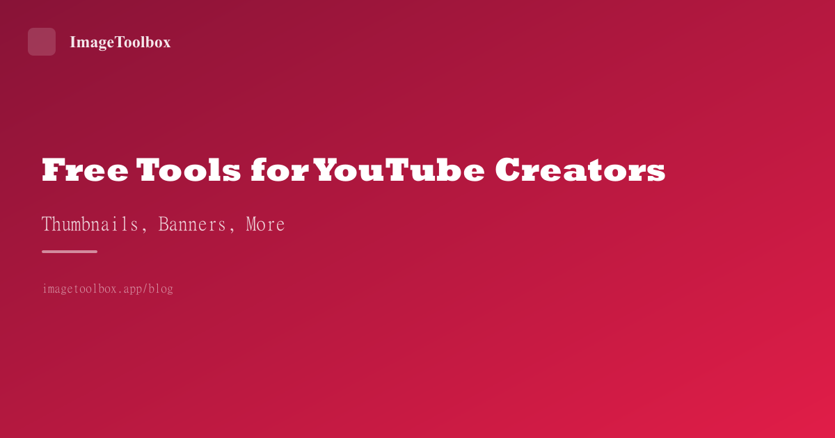 Free Online Tools for YouTube Creators