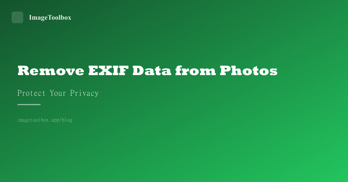 How to Remove EXIF Data from Photos Online