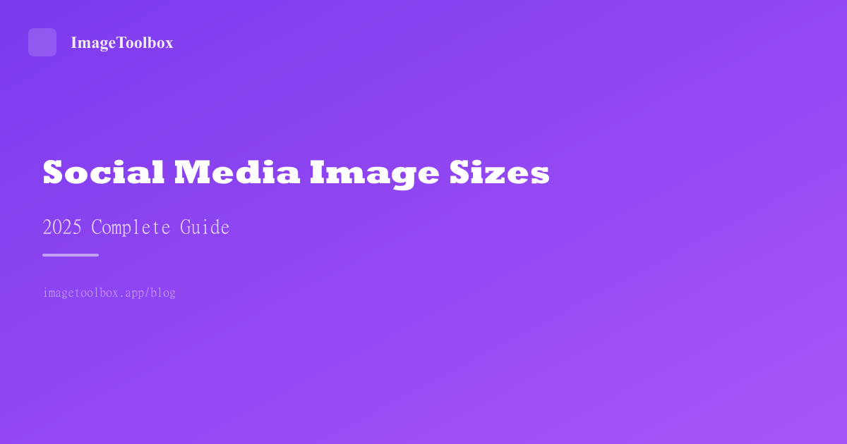 The Complete Guide to Social Media Image Sizes in 2025